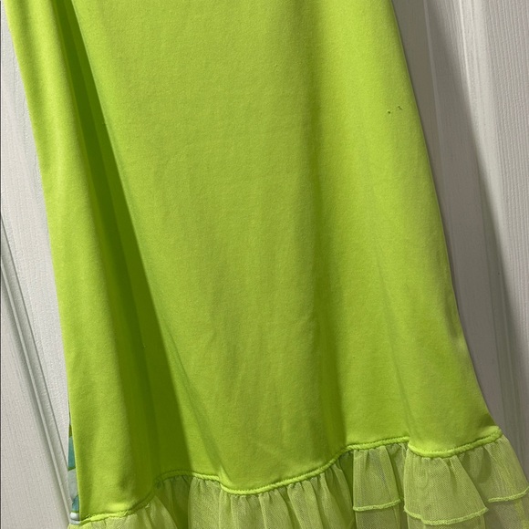 Disney Fairies Green Tinkerbell Floral Night Dress 7/8 - Picture 7 of 8